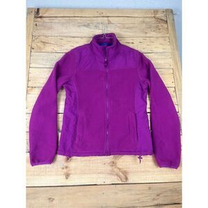 Aeropostale Jacket Womens Size Medium Purple A87 Fleece Full Zip Inner Pockets